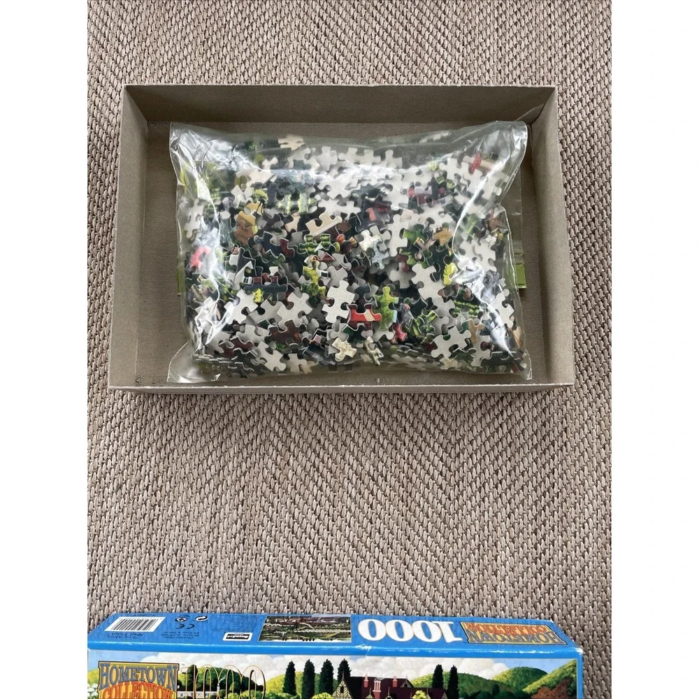 RoseArt Hometown Collection Los Altos Mail Train Jigsaw Puzzle 1000 pieces